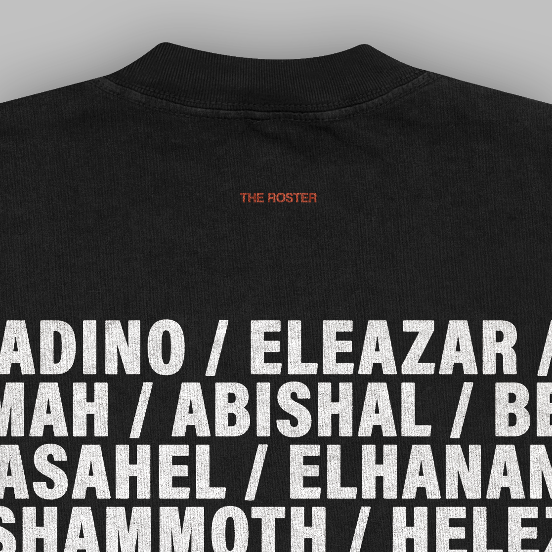 THE ROSTER HEAVY TEE IN BLACK (COMING SOON)