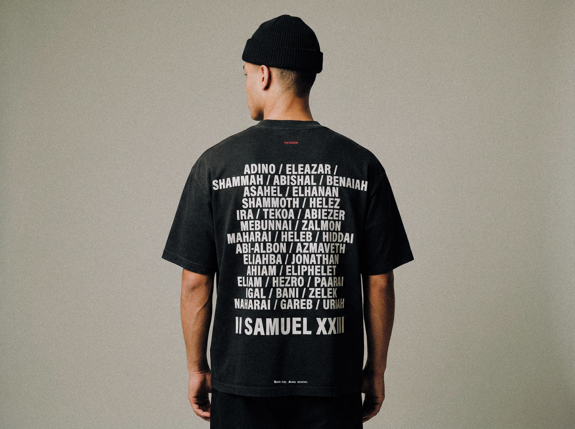 THE ROSTER HEAVY TEE IN BLACK (COMING SOON)